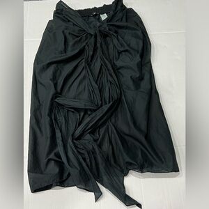 J CREW Black Convertible Dress Beach Sarong Size XL Flowy Versatile Beach Fairy